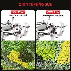 Cordless Rug Tufting Gun Kit Carpet Gun Kit with Tufting Cloth and Yarn in Red