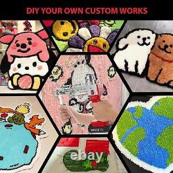 Cordless Rug Tufting Gun Kit Carpet Gun Kit with Tufting Cloth and Yarn in Red