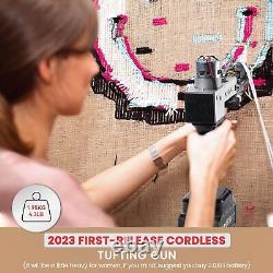 Cordless Tufting Gun Starter Kit With Battery Powered 2 Mode Carpet Making Crafts