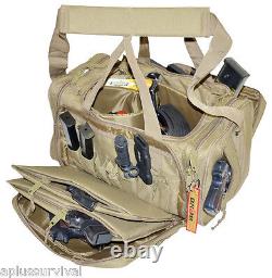 Coyote Brown Explorer Tactical Range Ready Bag Gun Pistol Survival Emergency Kit