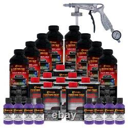 Custom Coat Bright Purple 2 Gal Urethane Spray-On Truck Bed Liner Spray Gun Kit