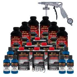 Custom Coat Safety Blue 1.5 Gal Urethane Spray-On Truck Bed Liner Spray Gun Kit