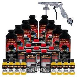 Custom Coat Safety Yellow 2 Gal Urethane Spray-On Truck Bed Liner Spray Gun Kit