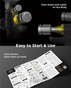 D1 LVLP Air Spray Gun Premium Kit Easy Use Cars & House DIY 1.3/1.5/1.7mm Nozzle