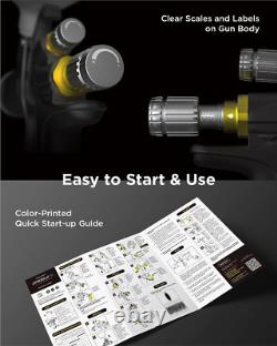 D1 LVLP Air Spray Gun Premium Kit, Easy to Use, Paint Gun for Cars & House DIY P