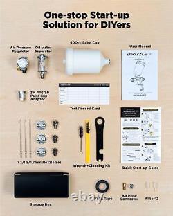 D1 LVLP Air Spray Gun Premium Kit Easy to Use Paint Gun for Cars & House DIY P