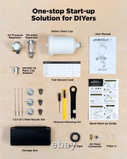 D1 LVLP Air Spray Gun Premium Kit, Easy to Use, Paint Gun for Cars & House DI