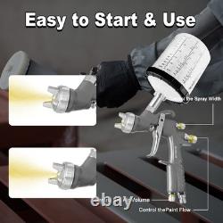 D1 Lvlp Air Spray Gun Kit For Painting Cars Furniture Fence Varnish & Top Coat