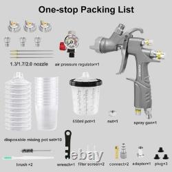 D1 Lvlp Air Spray Gun Kit For Painting Cars Furniture Fence Varnish & Top Coat