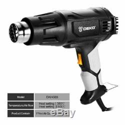 DEKO 2000W Heat Gun Hot Air Gun Kit Variable Temperature Control Power Tool