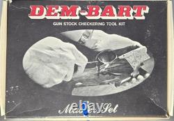 DEM-BART GUN STOCK CHECKERING (MASTER) TOOL KIT 18 Lines Per Inch UNUSED