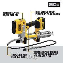 DEWALT DCGG571M1 20V MAX Lithium-Ion Cordless Grease Gun Kit (4 Ah) New