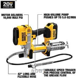 DEWALT Grease Gun Kit 20V MAX with 4.0Ah Battery and Charger, Cordless Grease Gu