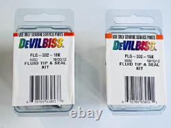 DeVilbiss FinishLine FLG-4 HVLP Gravity Spray Gun with 3 Fluid Tips & AiR Gauge