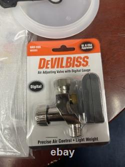 DeVilbiss Prolite Gravity HVLP HV30 1.2 1.3 Base/Clear Spray Gun Kit DV905040