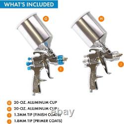 DeVilbiss StartingLine -802343- HVLP Auto Paint, Primer Spray Gun Kit
