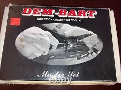 Dem-bart Gun Stock Checkering Tool Kit Master Set 18 Lines Per Inch