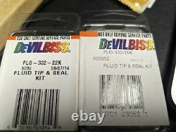 Devilbiss Flg4 mastery kit- 1.3 1.5 1.8 & 2.2 Finish line spray gun