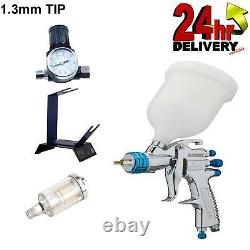 Devilbiss SLG-620-1.3mm Spray Gun Gravity Feed with stand, gauge & filter