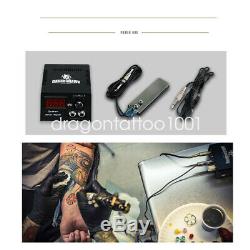 Dragonhawk Tattoo Kit 4 Machine Gun 40 Color Ink Power Supply Needles Grips Tips