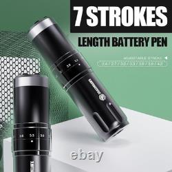 Dragonhawk Wireless Tattoo Gun Kit 7 Adjustable Strokes 2.4-4.2Mm Cartridge Mach