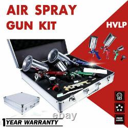 ETOSHA 3 HVLP Air Spray Gun Kit Auto Paint Car Primer Detail Basecoat Clearcoat
