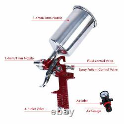 ETOSHA 3 HVLP Air Spray Gun Kit Auto Paint Car Primer Detail Basecoat Clearcoat