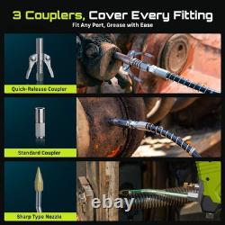 Electric Grease Gun 12000 PSI Battery Powered, Cordless Grease Gun Kit 2 Battery