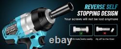 Electric Impact Wrench Cordless 1300NM High Torque Brushless Impact Gun Kit New