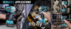Electric Impact Wrench Cordless 1300NM High Torque Brushless Impact Gun Kit New