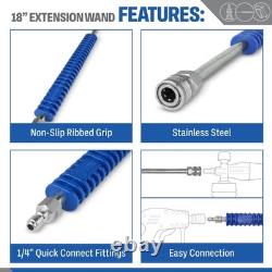 Essential Washer Brass Pressure Washer Gun and Hose Kit M22 Adaptors 18 Ext