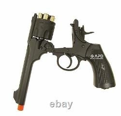 FULL METAL WELL Webley MKVI Co2 Revolver Airsoft Pistol 6mm + 4.5mm 0.177 cal