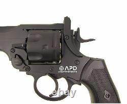 FULL METAL WELL Webley MKVI Co2 Revolver Airsoft Pistol 6mm + 4.5mm 0.177 cal