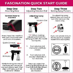 Fascination Spray Tanning Kit Machine with Tanning Solution and Prep Spray Black