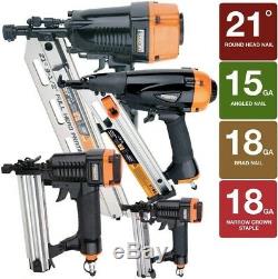 Freeman Framing/Finish Nailer Kit Air Nail Gun Anodized Aluminum (4-Pieces) NEW