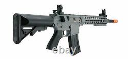 GREY Lancer Tactical GEN2 M4 EVO AEG KEYMOD Airsoft Rifle Gun + 9.6 Battery Kit