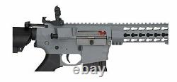 GREY Lancer Tactical GEN2 M4 EVO AEG KEYMOD Airsoft Rifle Gun + 9.6 Battery Kit