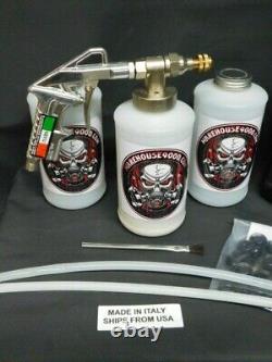 Gallon PFC Amber Undercoat Spray Gun Kit 3 White Bottles 2 wands Made in ITALY