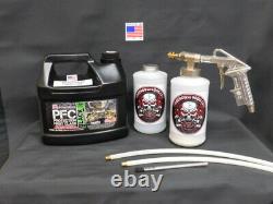 Gallon PFC BLACK Rust Protection Pro Undercoating Spray Gun Kit 2 Wands 2 Qt