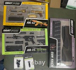 Goat Guns Rifle kit with extras and Gun Rack Gold AK-47 and AR-15