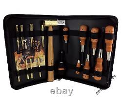 Grace 17pc Gunsmith Set Screwdrivers Brass Punches & Hammer Gun Care GCT-17 USA
