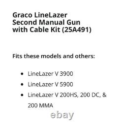 Graco 25A491 Line Laser Second Manual Gun WithCable Kit