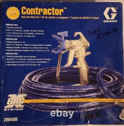 Graco 288489 Contractor Airless Spray Gun Kit 50' 1/4 hose with 3ft 3/16Whip Hose