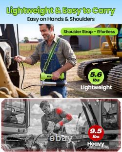 Grease Gun with Lock-On Trigger for Effortless Greasing, Cordless Electric Greas