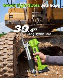 Grease Gun with Lock-On Trigger for Effortless Greasing, Cordless Electric Greas Grease Gun with Lock-On Trigger for Effortless Greasing, Cordless Electric Greas