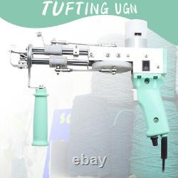 Green 2 In 1 Electric Carpet Tufting Gun Starter Kit Hand Gun Carpet Weaving