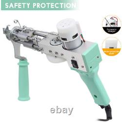 Green 2 In 1 Electric Carpet Tufting Gun Starter Kit Hand Gun Carpet Weaving