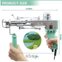 Green 2 In 1 Electric Carpet Tufting Gun Starter Kit Hand Gun Carpet Weaving