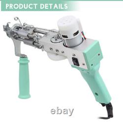 Green 2 In 1 Electric Carpet Tufting Gun Starter Kit Hand Gun Carpet Weaving