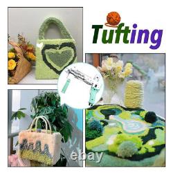 Green 2 In 1 Electric Carpet Tufting Gun Starter Kit Hand Gun Carpet Weaving